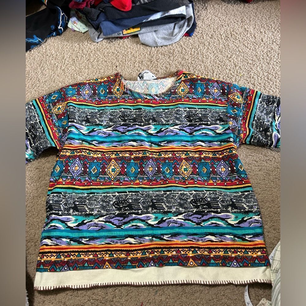 Vintage Lightning Bolt African Style Shirt